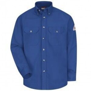 Bulwark Men's Midweight FR Dress Uniform Shirt in Royal Blue NEW NWT